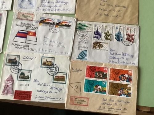 German Democratic Republic postal stamps covers 12 items Ref A1428