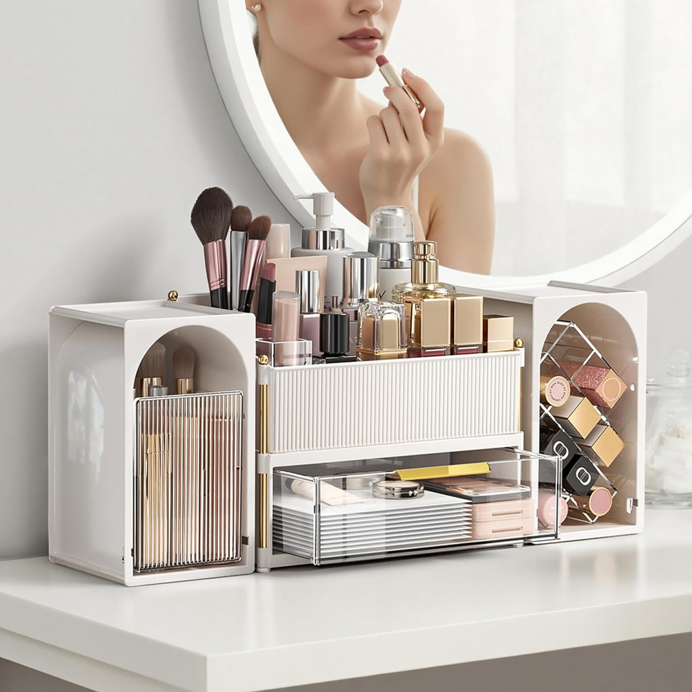 Stackable Makeup Organizer Countertop, Storage Perfume Skincare Cosmetic