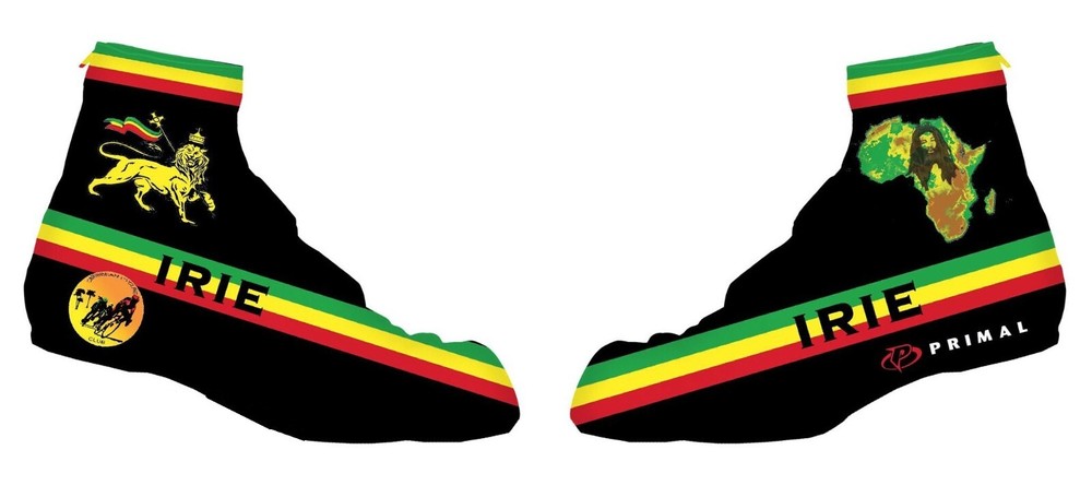 Black Shoe Covers - Irie, Rasta Shoe Covers, Reggae Style,
