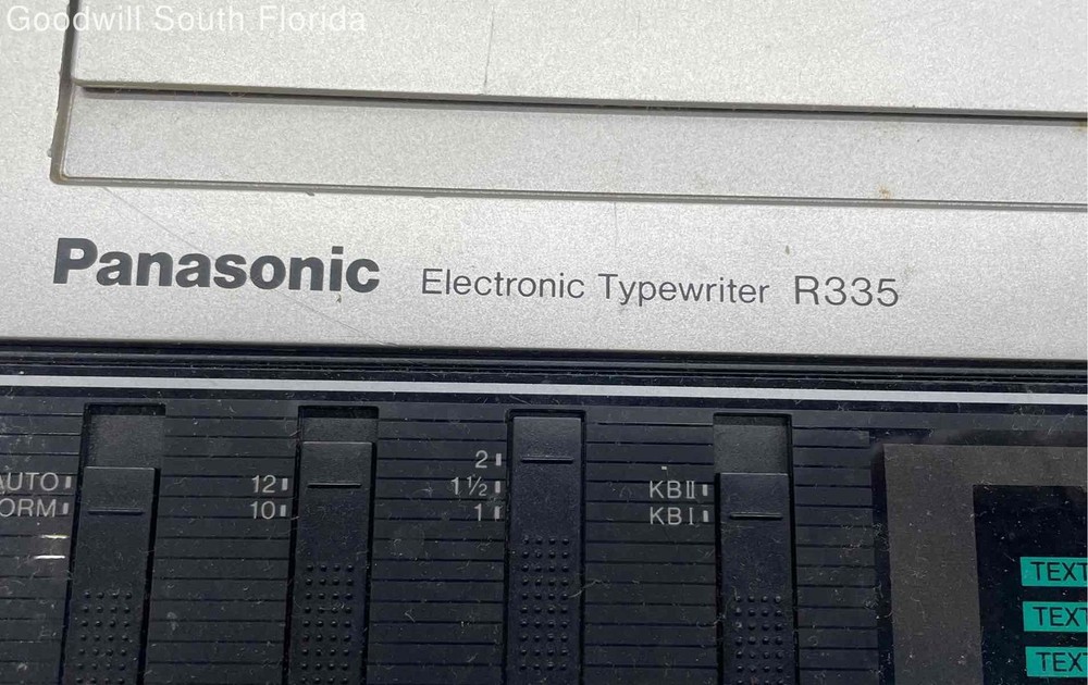 Panasonic R335 Gray Black Portable Electronic Typewriter Not Tested