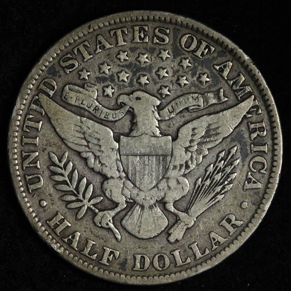 1897 Barber Silver Half Dollar VF+ E348 UAKFK