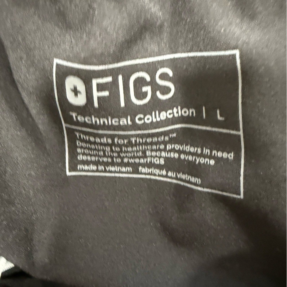 Black Large Figs Technical Collection Scrub Set EUC