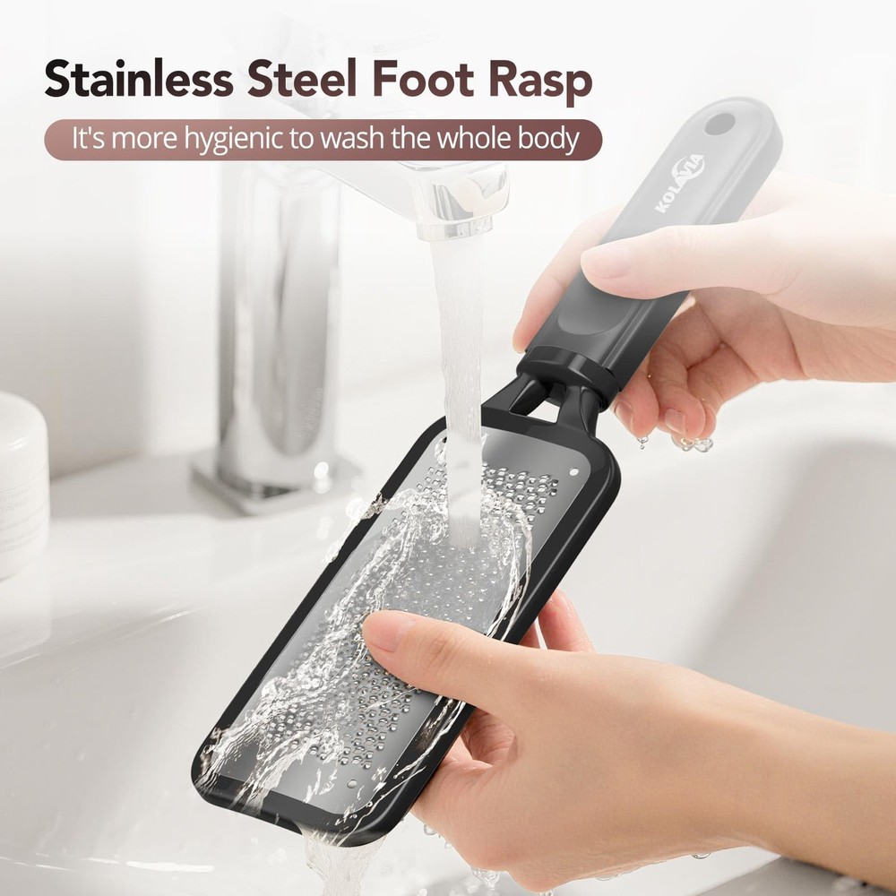 2 Pack Foot File Callus Remover Double Sided Heel Scraper Pedicure Tool