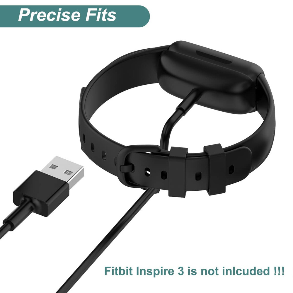 2 Pack Charger for Fitbit Inspire 3 Replacement USB Charging Cable 3.3ft Cord