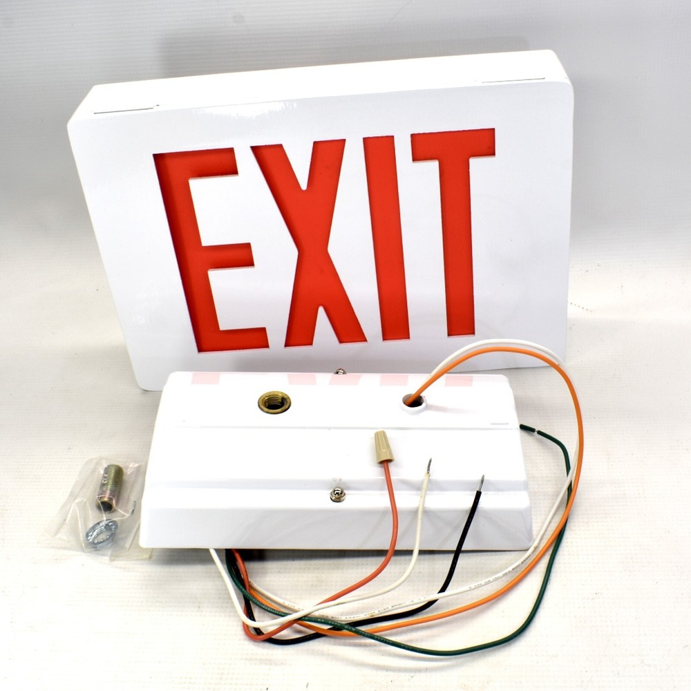 High Lites LED Emergency EXIT Sign Model ZCBP White