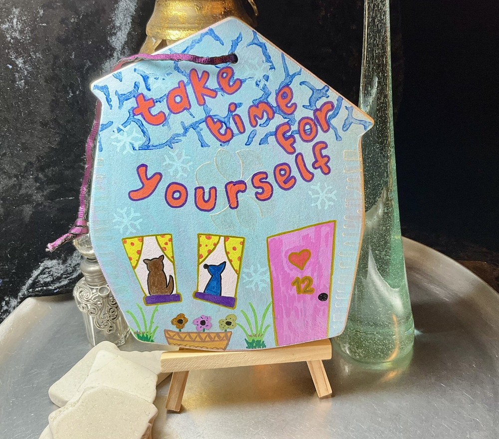 Wooden Hand painted Keepsake Message Board With Easel, Special Gift
