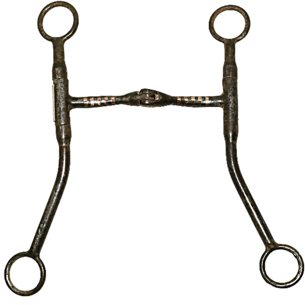 Ray Maheu Mahue Engraved Sterling Silver Dotted Dot Hinged Mouth Snaffle Bit