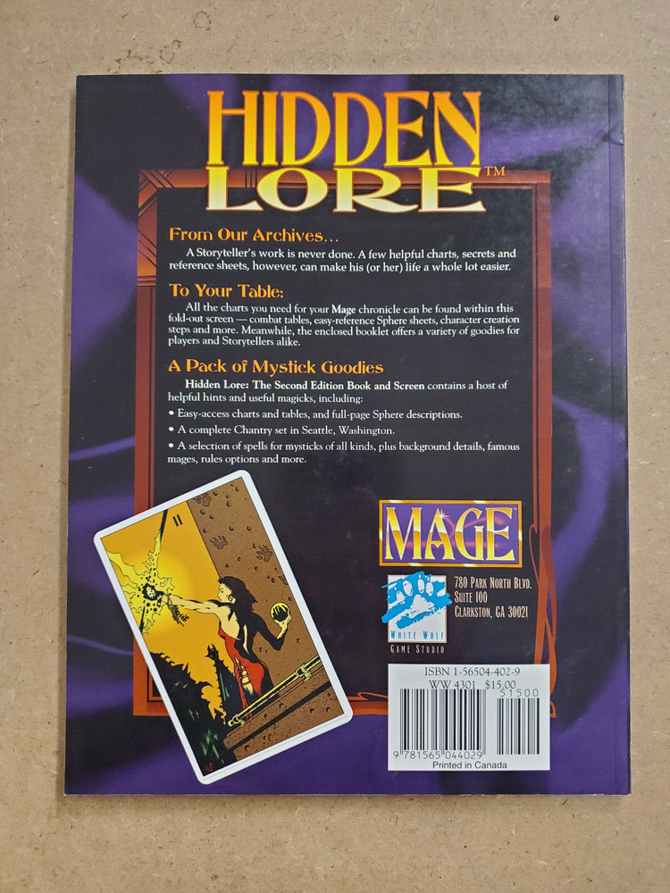 Hidden Lore - Mage the Ascension White Wolf used