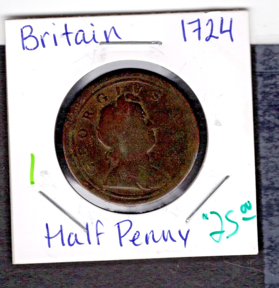 1724- Britain- Half Penny