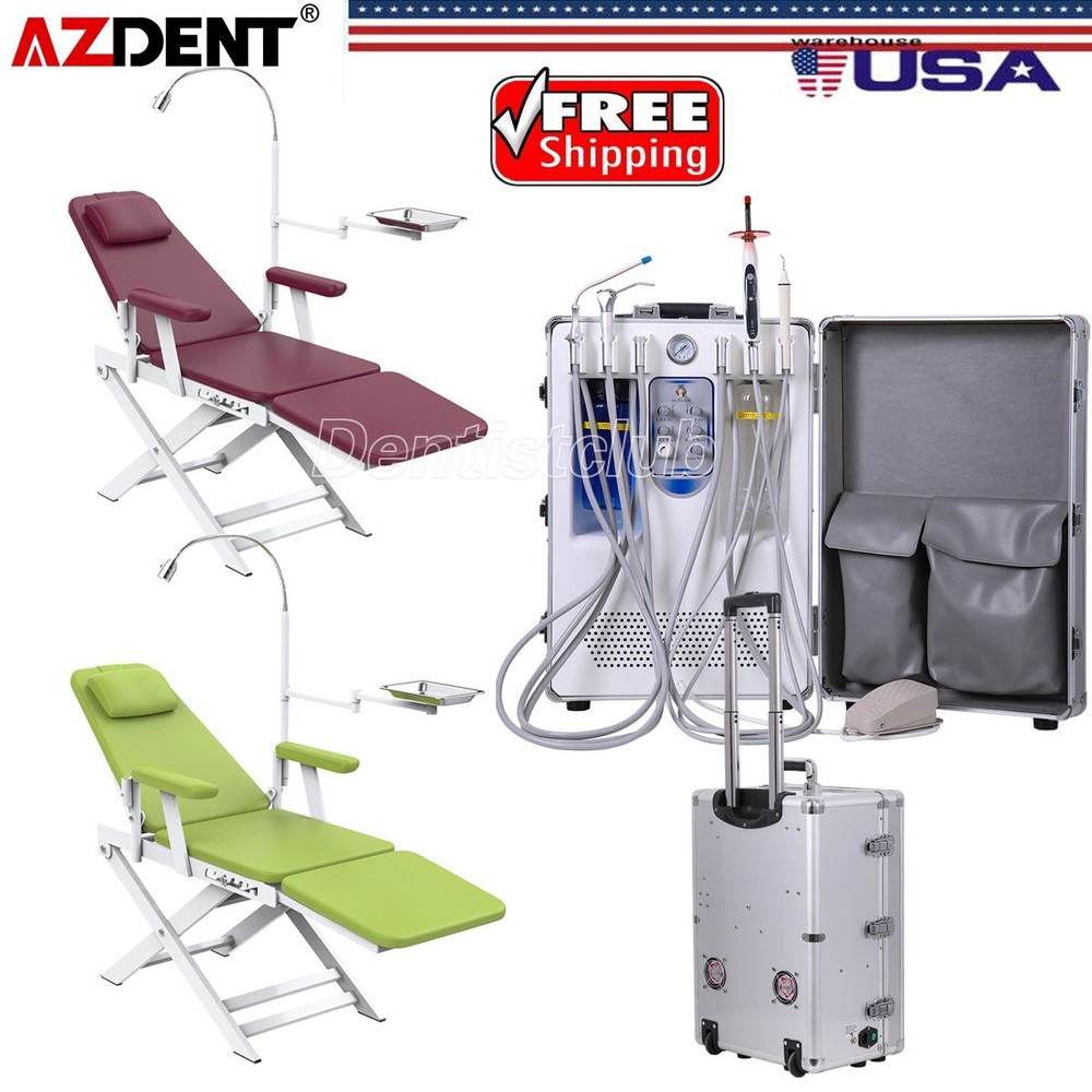 Dental Mobile Delivery Suction Unit Air Compressor Curing Light Scaler 4H/Chair