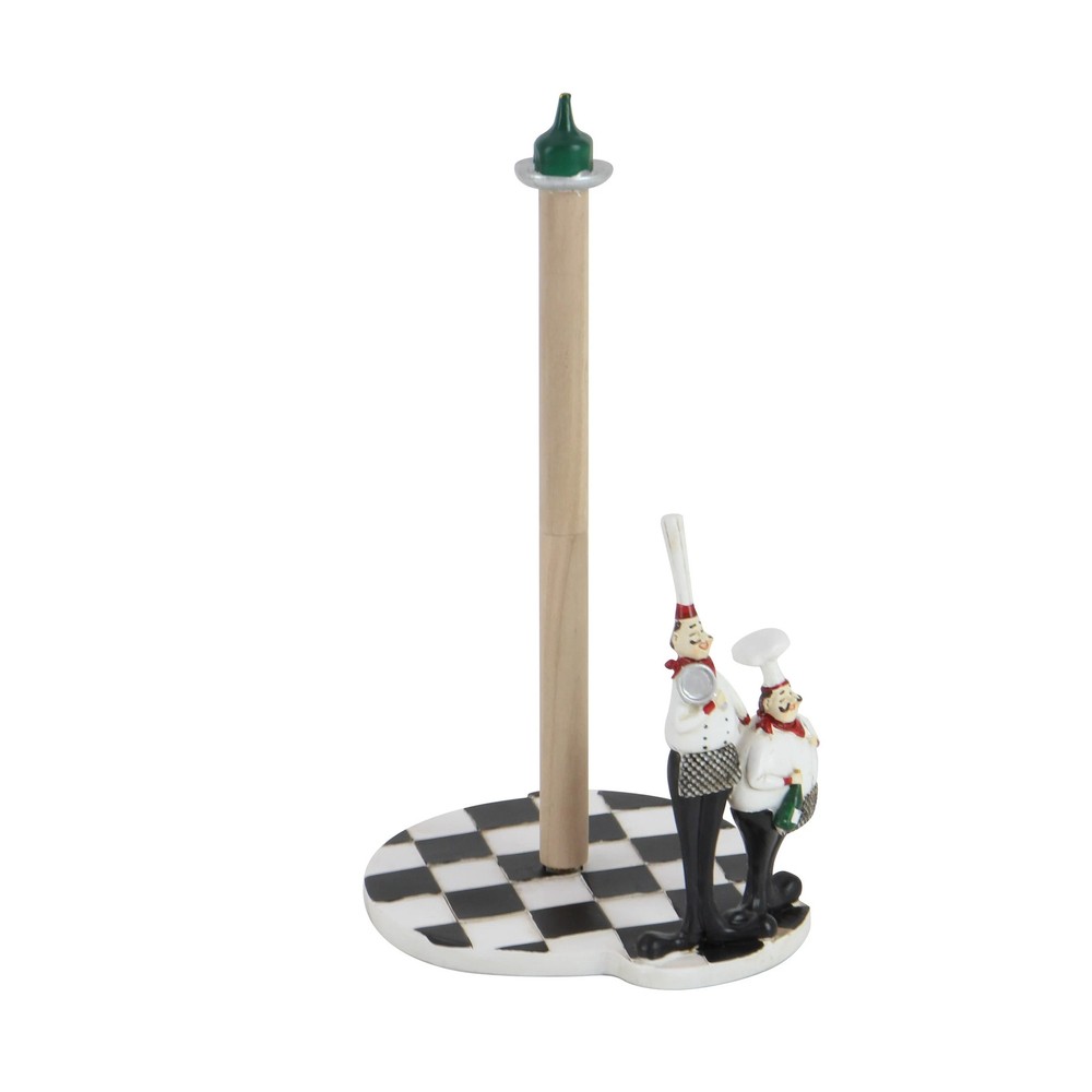 White Polystone Chef Paper Towel Holder - Small