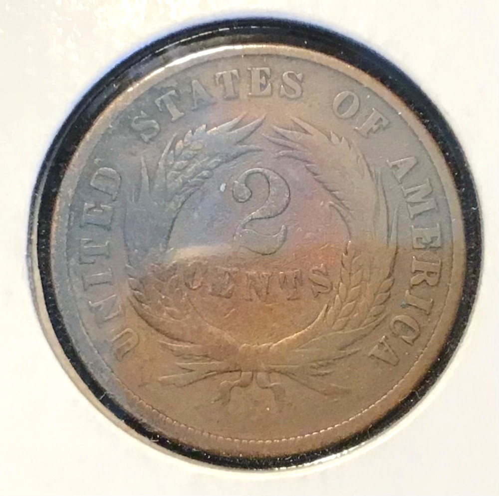 1868 TWO CENT PIECE ABOUT GOOD-GOOD