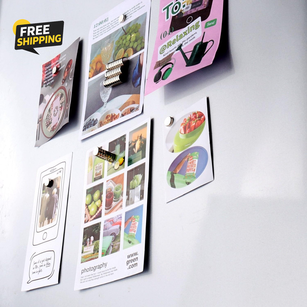40Pcs 8X3Mm Small round Refrigerator Magnets - Durable