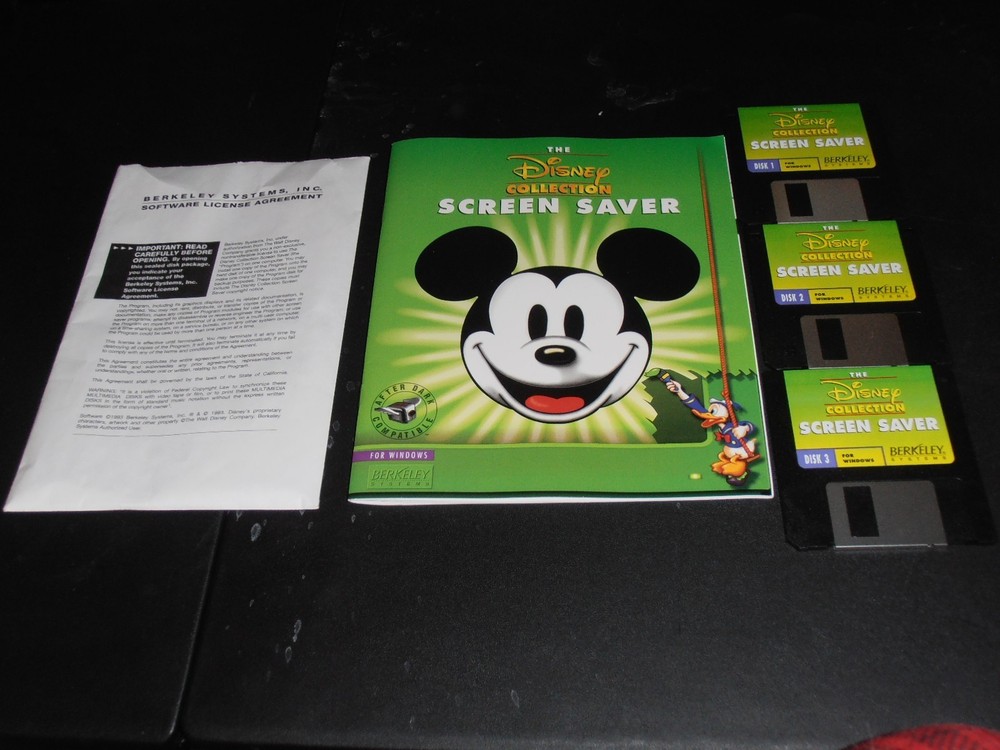 Disney Collection Screen saver (PC, 1993) Complete