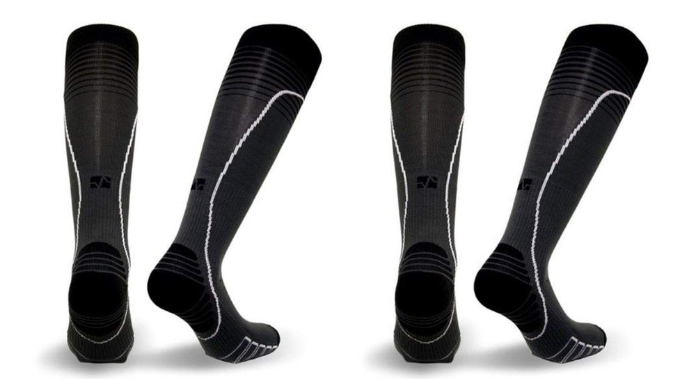 Vitalsox Silver Drystat Graduated Compression Socks (2 Pack), Dark Grey/Dark ...