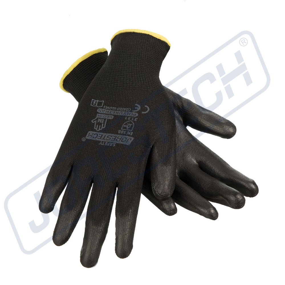Breathable ultra-thin flexible gloves polyurethane palm coated for work