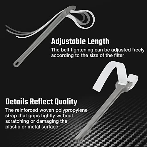 Strap Wrench 18" Handle, Adjustable Nylon Strap Pipe Wrenches, 18 Inch Grey