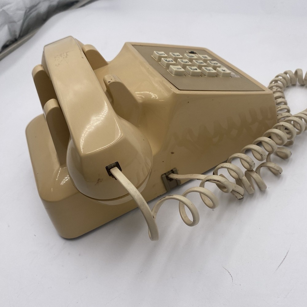 2500 Push Button Desk Phone Western Electric Bell System Style ITTWorking Tan