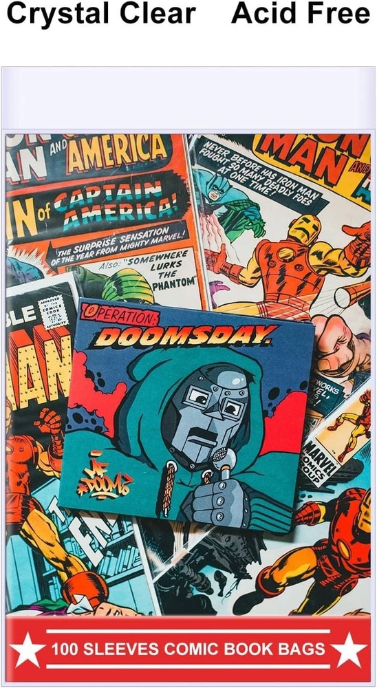 100ct Current Comic - Reusable Boards, Bags 1 1/2" Flap, Clear Protector