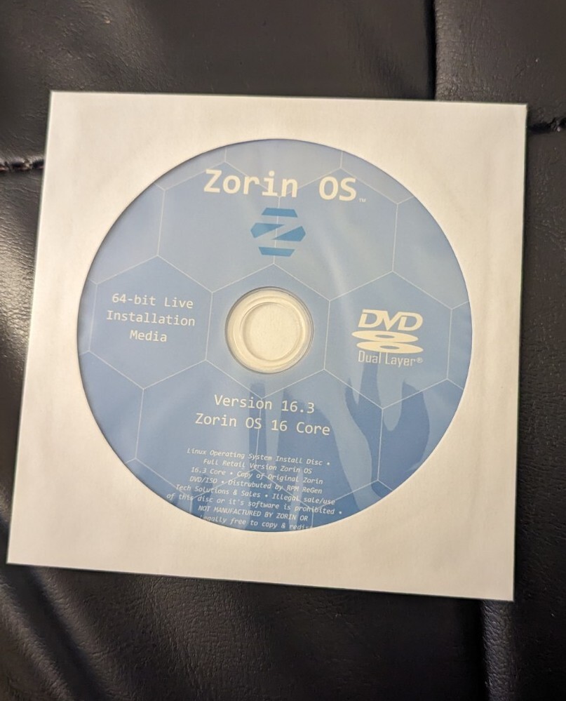 Zorin OS 16 Core Installation Disc: BOOTABLE LINUX DVD LATEST VERSION CORE 16.3