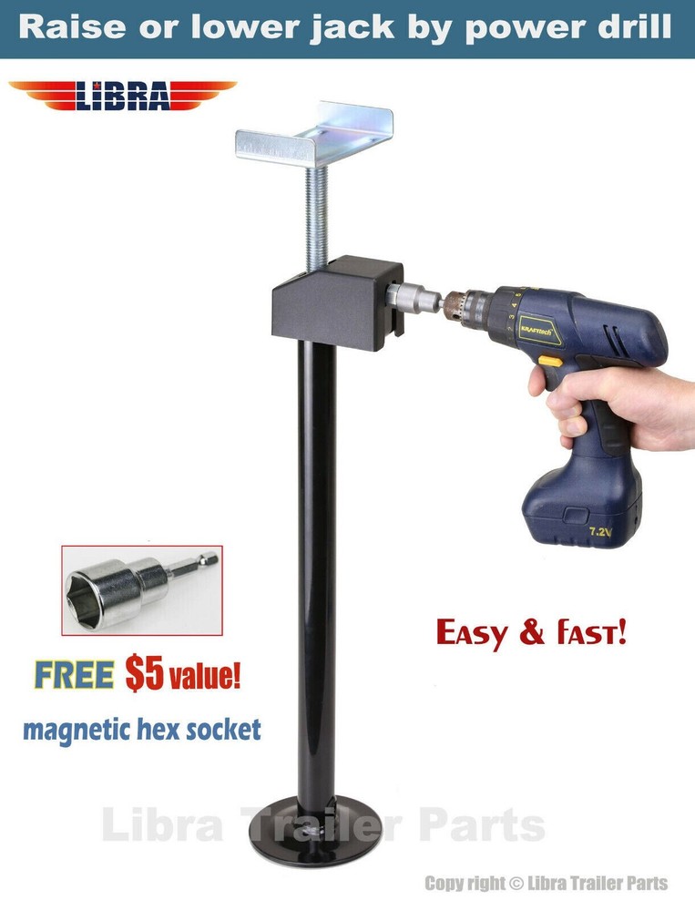 LIBRA Quick-Lift RV Slide Out Stabilizer Jacks 5000lbs Adjust 26"-49", Set 2