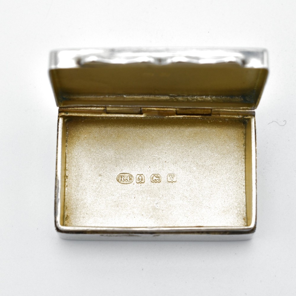 Antique Solid Silver Snuff Box Pill Pot 1920 Robert Chandler