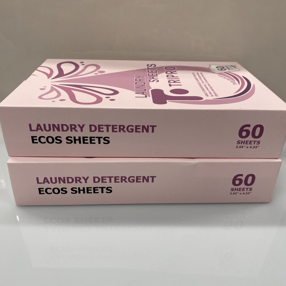 2X Laundry Detergent Sheets Tripro Highly Concentrated- Eco 60 Each