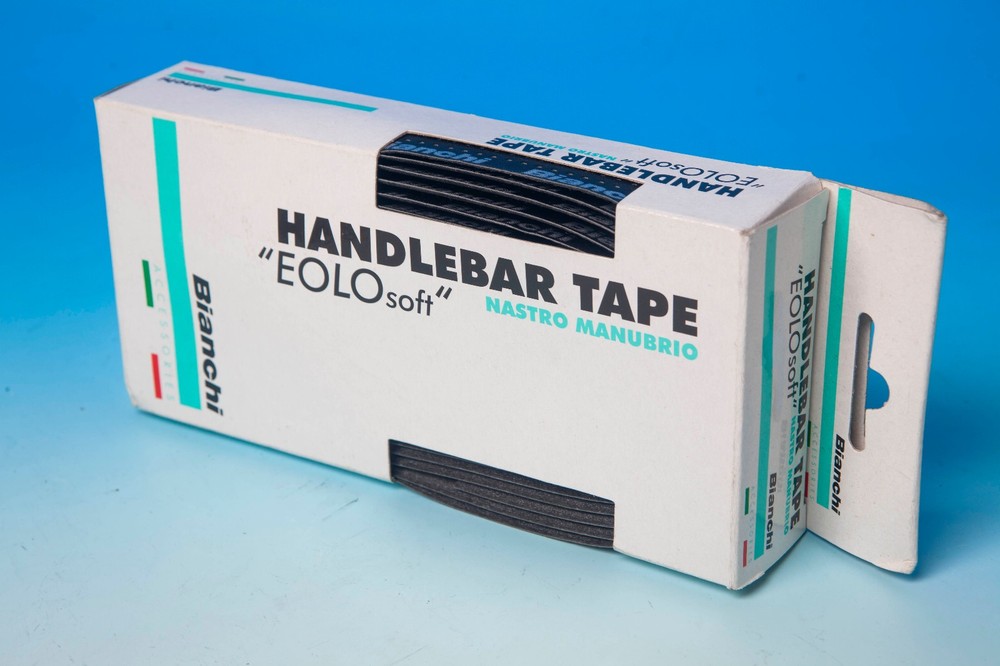Bianchi Perforated Black Handlebar Tape + Handlebar Plugs
