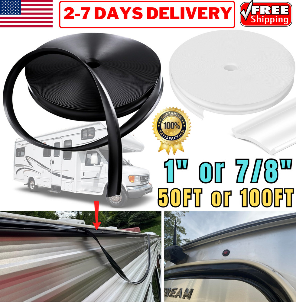 RV Insert Molding Screw Cover Trim Door Corner Seal Camper Trailer Weather Strip