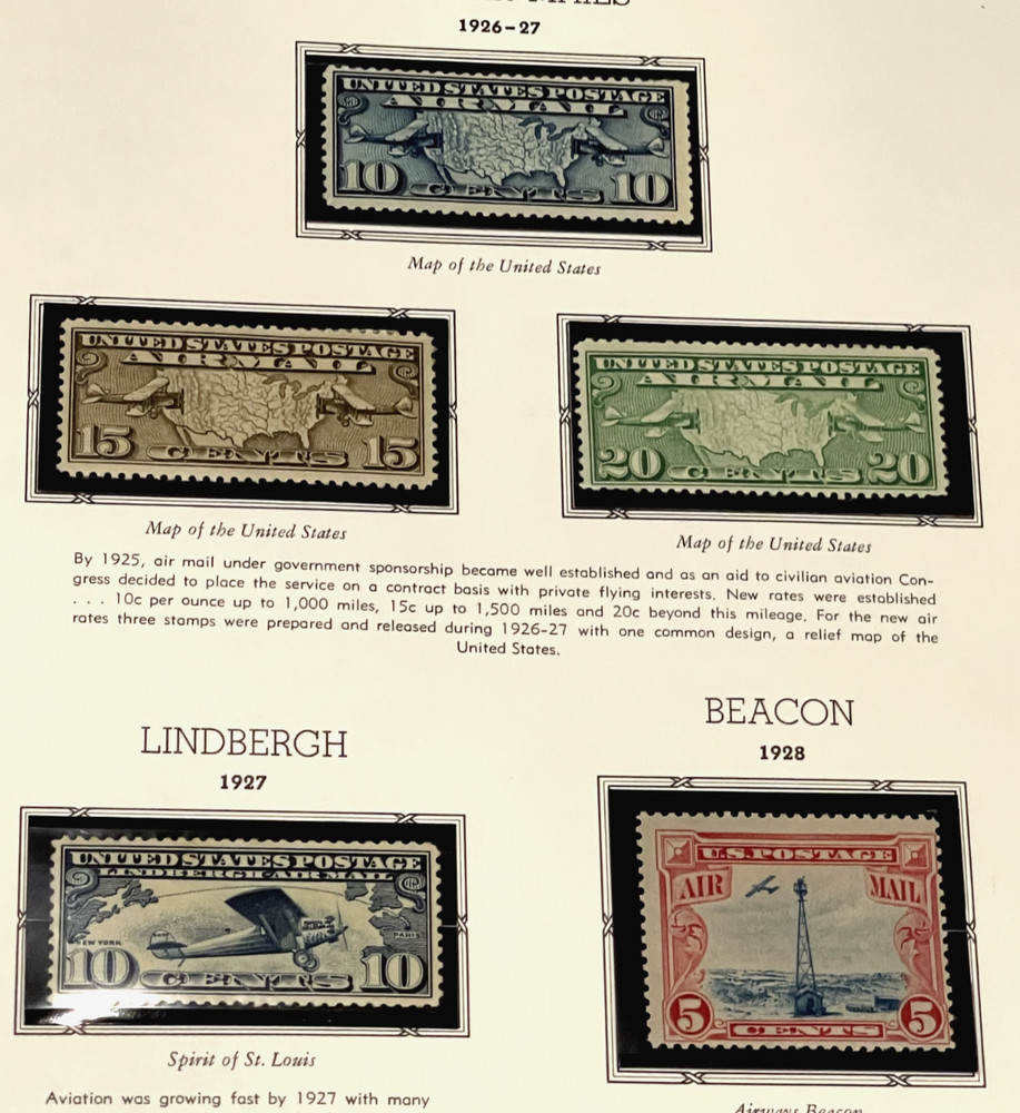 STAMP 1920s AIR MAIL 10c 15c 20c 10c 5c
