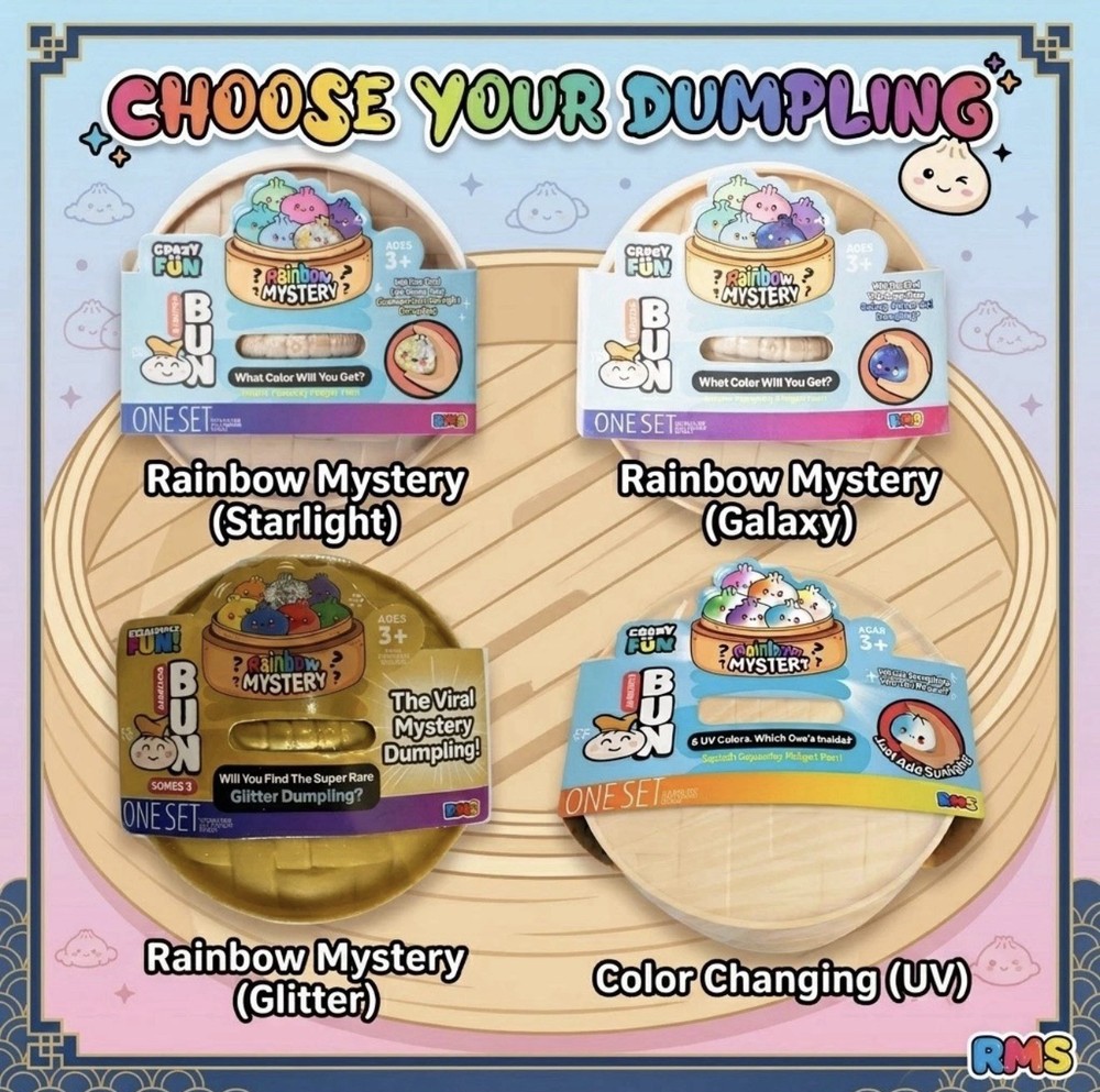 Squishy Bun Rainbow Mystery NEW Dumpling