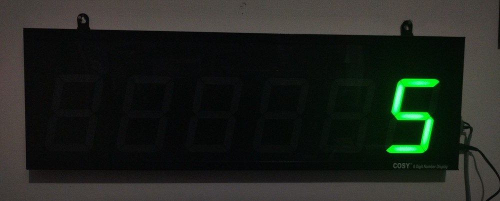 6 DIGIT LED NUMBER DISPLAY WITH RS232 INPUT ( 4" High LED Digits )
