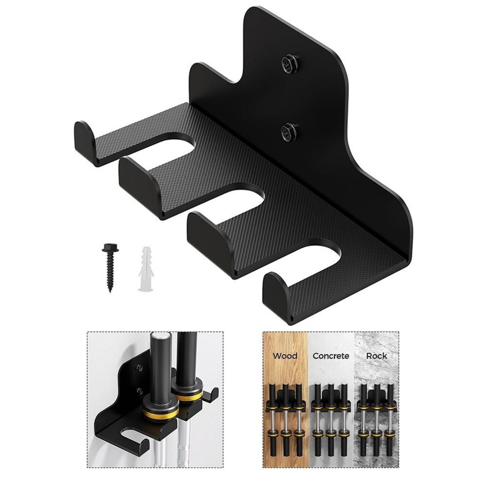 Compact Vertical Wall Mount Barbell Rack for Bars Under 33 Millimeters Diameter