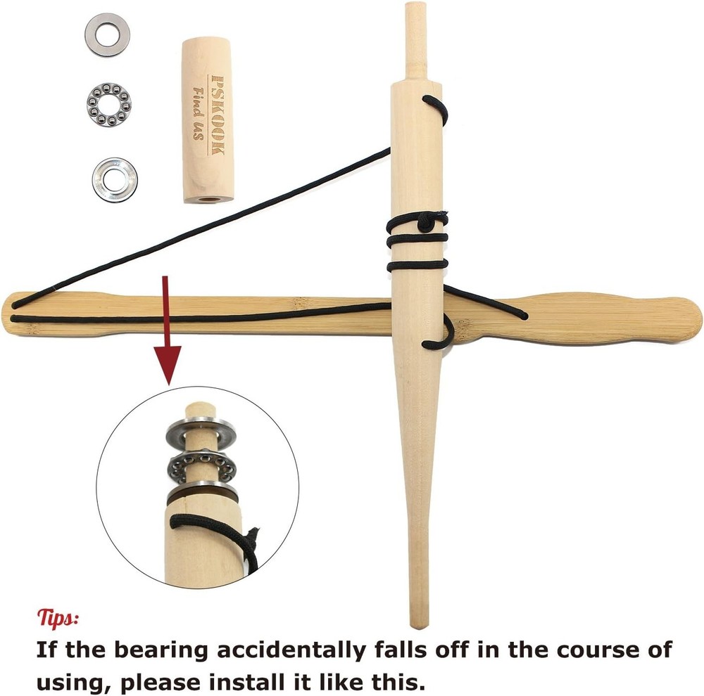 Bow Drill Fire Starter Kit: Bamboo Tool for Wilderness Survival Training