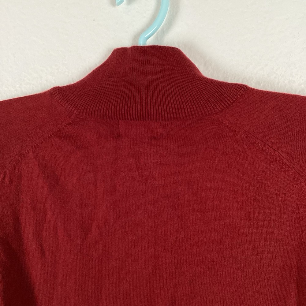 L.L. Bean Mens Sweater Sz L Long Sleeve Solid Pullover Red Soft Excellent