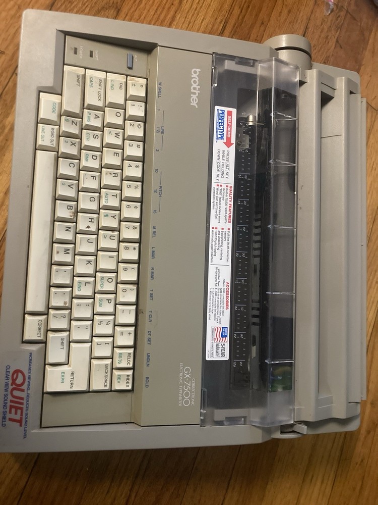 Brother GX-7500 Correctronic Electronic Typewriter Tested Working