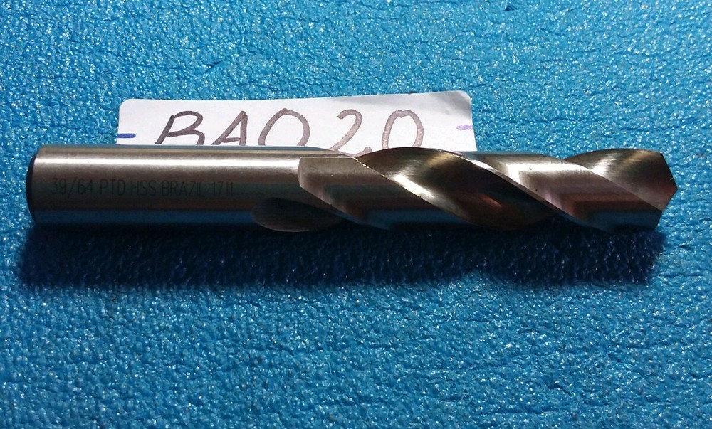 PRECISION TWIST DRILL   R40   39/64  HSS  BRIGHT FINISH