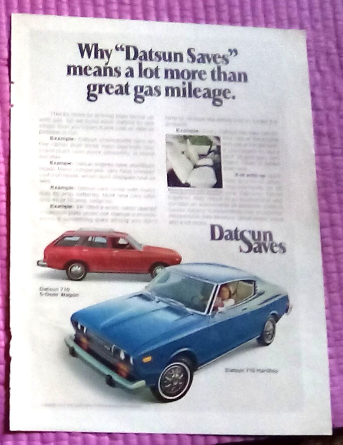 1975 Datsun 710 HT & Wagon Print Ad