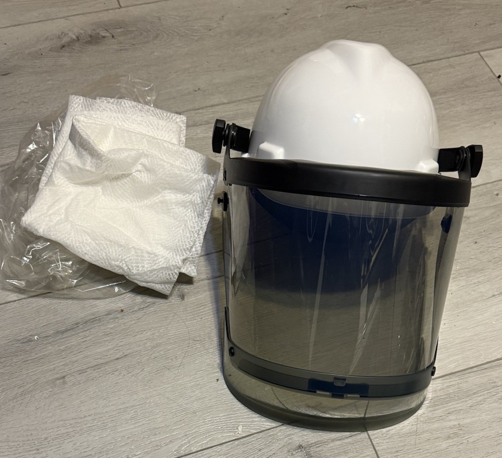 ARC GUARD FACE SHIELD & HELMET-HAT MSA SIZE MEDIUM NEW