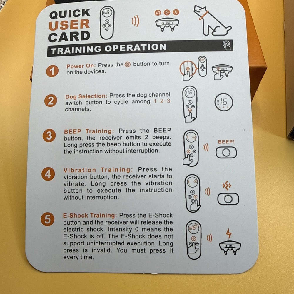 TUG Remote Dog Training Collar Vibration Shock Combination NEW