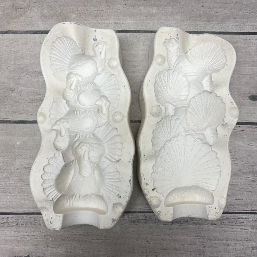Vintage 1993 Nowells Ceramic Casting Mold Stack Turkey's #NM-1894