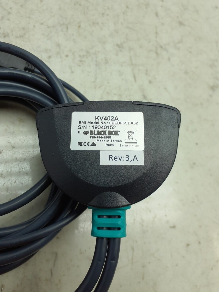 Black Box ServSwitch Micro Control 2 Computers W/ 1 Keyboard KVM Switch KV402A