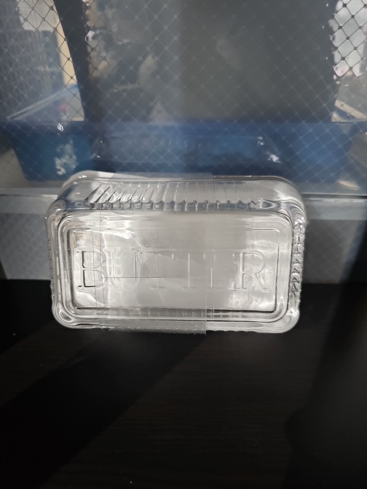 Amici Home Classic Glass Butter Dish, 7" Length
