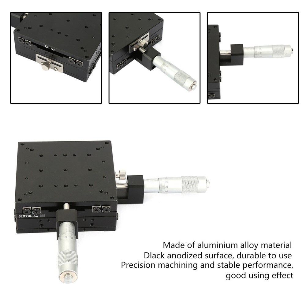 Micrometer Manual Slide Table Trimming Roller Stages 100*100*40mm