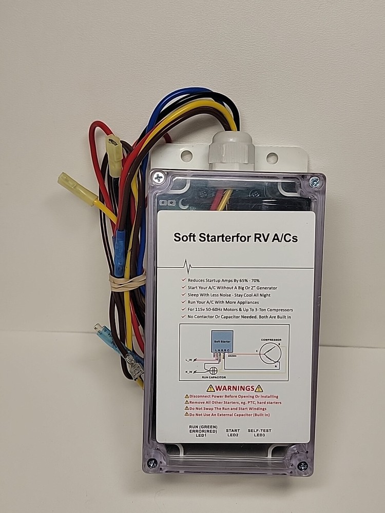 A/C Soft Starter Smart Control Kit Enables Easy Start an A/C & Appliances on RV