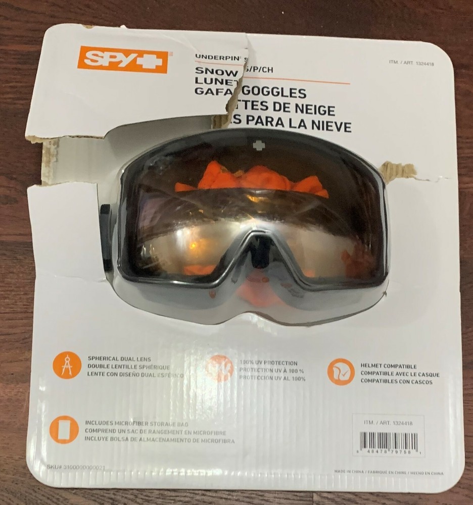 SPY Underpin Small Fit Snow Goggle, new open box