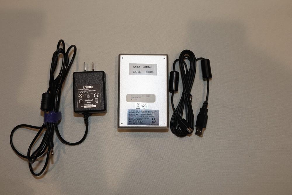 Wolverine FlashPac Model 7060 Data Storage Upgraded to 320 GB.