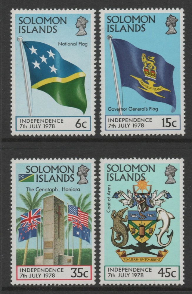 Solomon Is 1978 Independence set of 4 Mint Unhinged