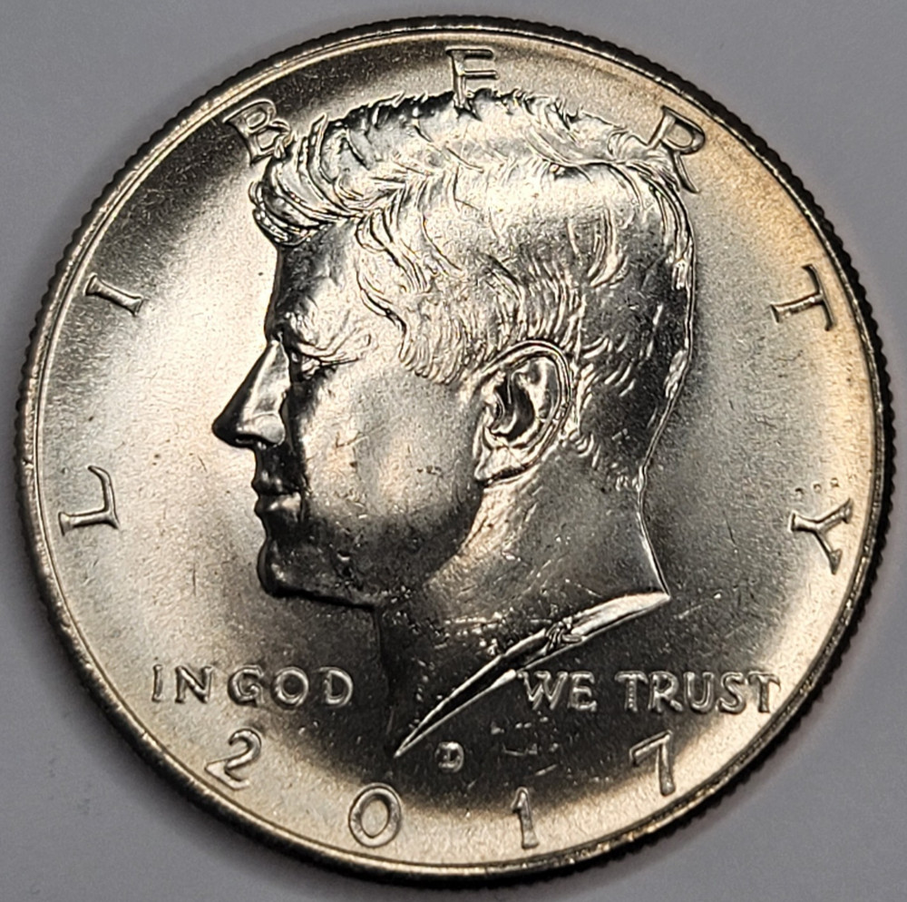 2017 D Kennedy Half Dollar Uncirculated from US Mint Roll