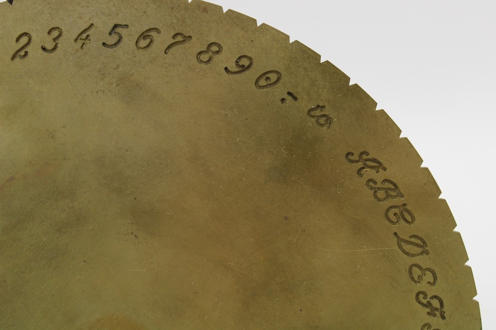Hermes Connecting Script 8" Dial for Inside Ring Engraver Plate Wheel